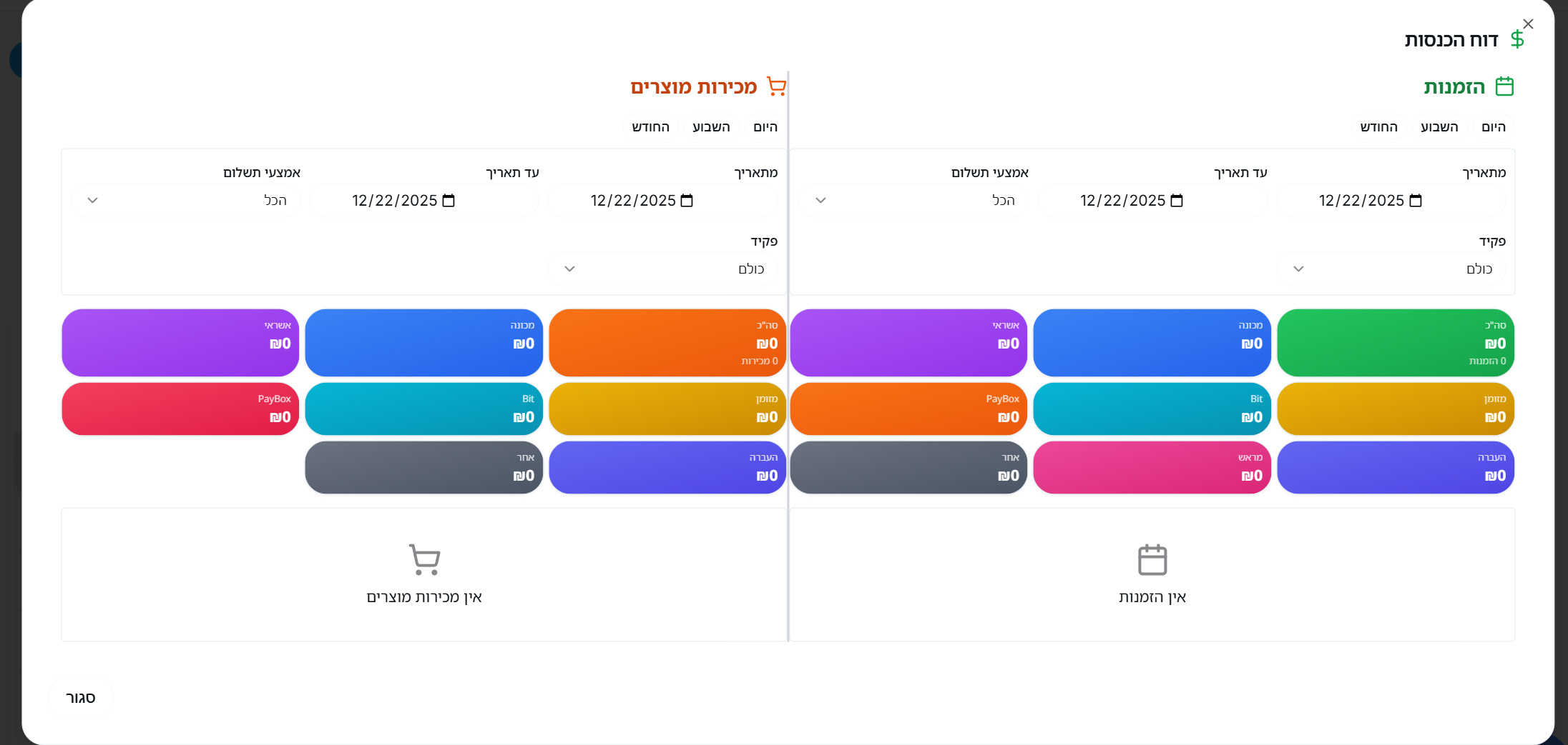 דוח הכנסות